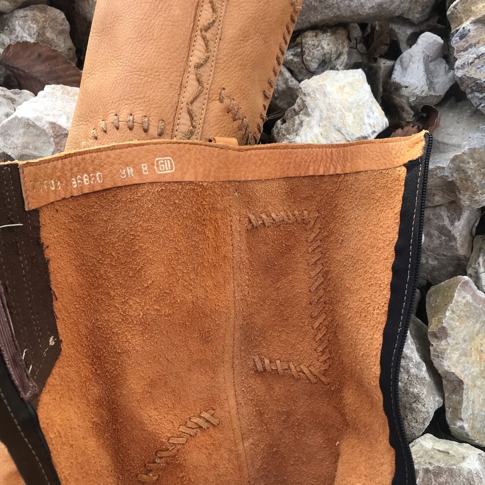 Vtg. Genuine pure  leather long boots by: TROYLINI size: 6 Made in Brazil. - Picture 11 of 16